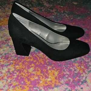 Worthington Black Block Heel Pumps